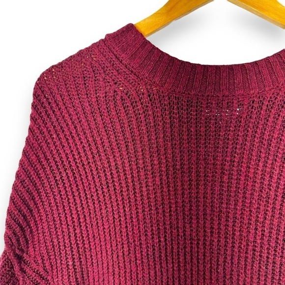 4 for $40 SALE! American Eagle Oversized Super Soft Sweater, Cranberry, Size XS - Picture 3 of 11